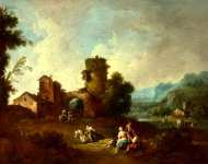 Giuseppe Zais - Landscape with a Ruined Tower